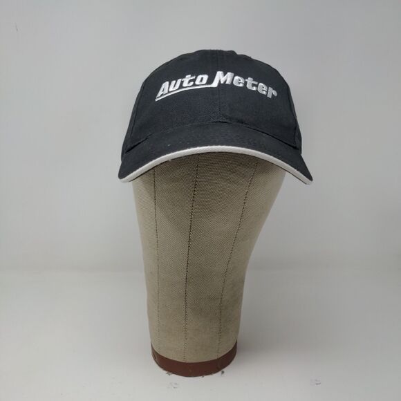 Auto Meter Autometer Black Slide Back Hat Cap Embroidered Adjustable OSFA - Picture 2 of 12